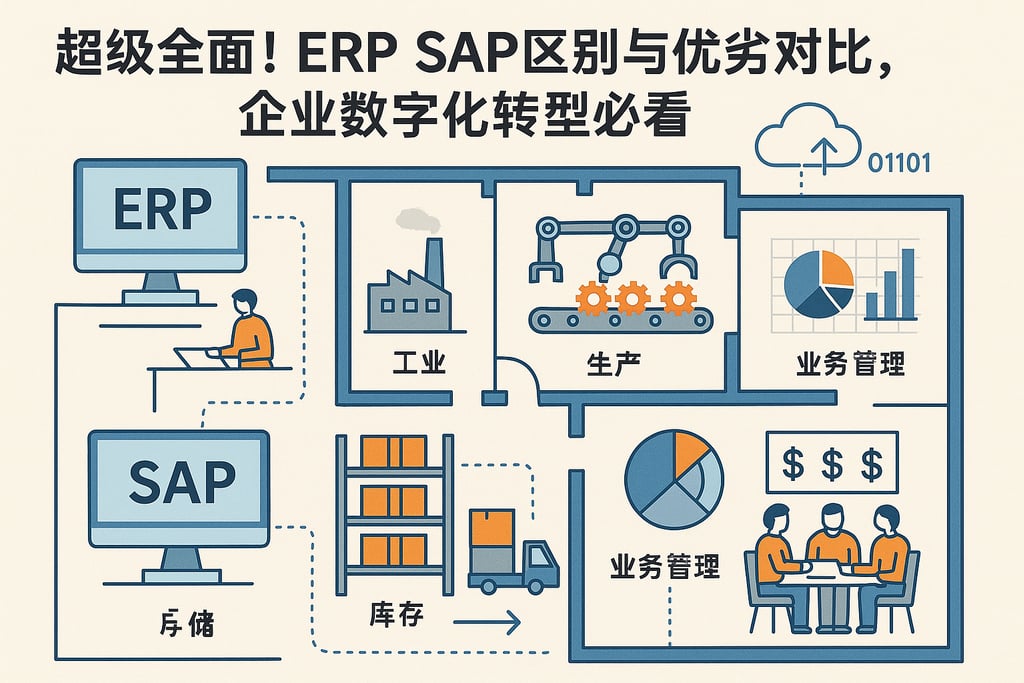 超级全面！ERP SAP区别与优劣对比，企业数字化转型必看